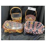 (4) Longaberger Baskets