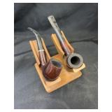 Vintage Pipe Stand with Pipes