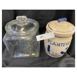 (2) Planters Peanut Canisters