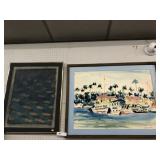 Watercolor with Framed Acrylic