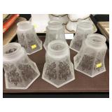 (6) Satin Glass Lamp Shades