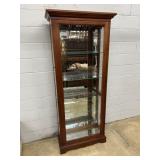 Lighted Mirrored Back Curio Cabinet