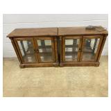 2 Low Floor Model Mirrored Back Display Cases