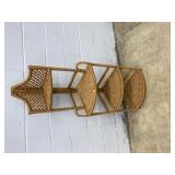 Rattan Corner Shelf Unit