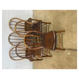 6 Matching Vintage Spindle Back SIde chairs