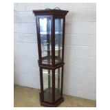 Lighted Mirrored Back Curio Cabinet