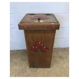 Wooden Trash Can Receptacle