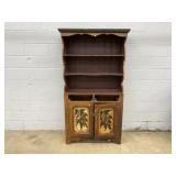 1 Piece Painted Primitive Cupboard