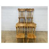 5 Pc Oak Table Chair Set