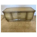 Mid Century Blond Cedar Chest.