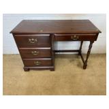 Mahogany Desk w/ Plastic Lined Drawers