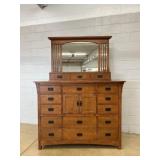 Oak Modern Mission Style Chest of Drawers