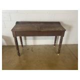 Oak Slide Front Double Lid Desk w/ Inkwell