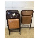 6 Folding Padded Card Table Chairs