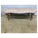 French Marble Top Shaped Coffee Table