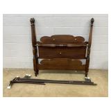 Mahogany Double Bed W/ Pine COne FInials