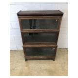 Oak 3 Sectional Stacking bookcase.