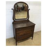 Oak Vintage 3 Drawer Chest
