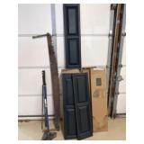 (6) Pairs of Plastic Shutters, Rebar and Tools