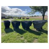 (4) Poly Dump Carts