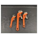 3 Pittsburgh Pipe Wrenches