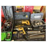 (4) Electric Tools with Masonry and Wood Bits