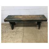 Primitive Wooden Mortis Leg Bench