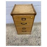 2 Drawer Oak File Cabinet