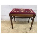 Needlepoint Vanity Bench