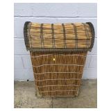 Rattan Covered Clothes Hamper