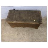 Vintage Rattan Covered Wooden Small Chest