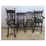 4 Various Vintage Height Chairs