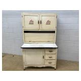 Vintage Enamel Top Kitchen Cabinet