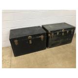 2 Antique Steamer Trunks