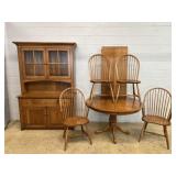 Cherry 6 Pc. Dining Room Suite w/ Step Back Cupboa