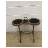 Leather Top Shaped Side Stand