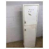 Vintage 2 Door Tin Storage Cabinet