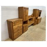 6 Piece Modern Oak Bedroom Suite