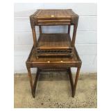2 Rattan Side Tables