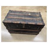 Vintage Flat Top Steamer Trunk