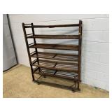 Vintage Rolling 6 Tier Industrial Rack