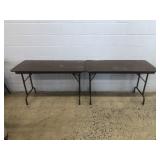 2 Four foot Fiber Board Folding Tables