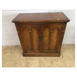 Cherry 2 Door Record Cabinet