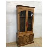 10 Place Wooden 2 Place Gun Cabinet
