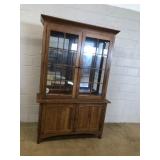 2 Piece Walnut China Cupboard