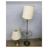 Brass Table Lamp & Floor Lamp
