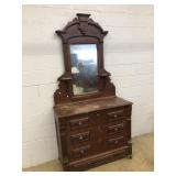 Victorian 3 Drawer Dresser w/ Mirror
