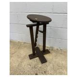 Vintage Wooden Saw Tooth Adjustable Candle Stand
