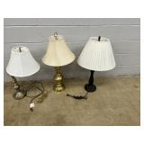 3 Various Table Lamps