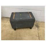 Homemade Painted Gray Wooden Box